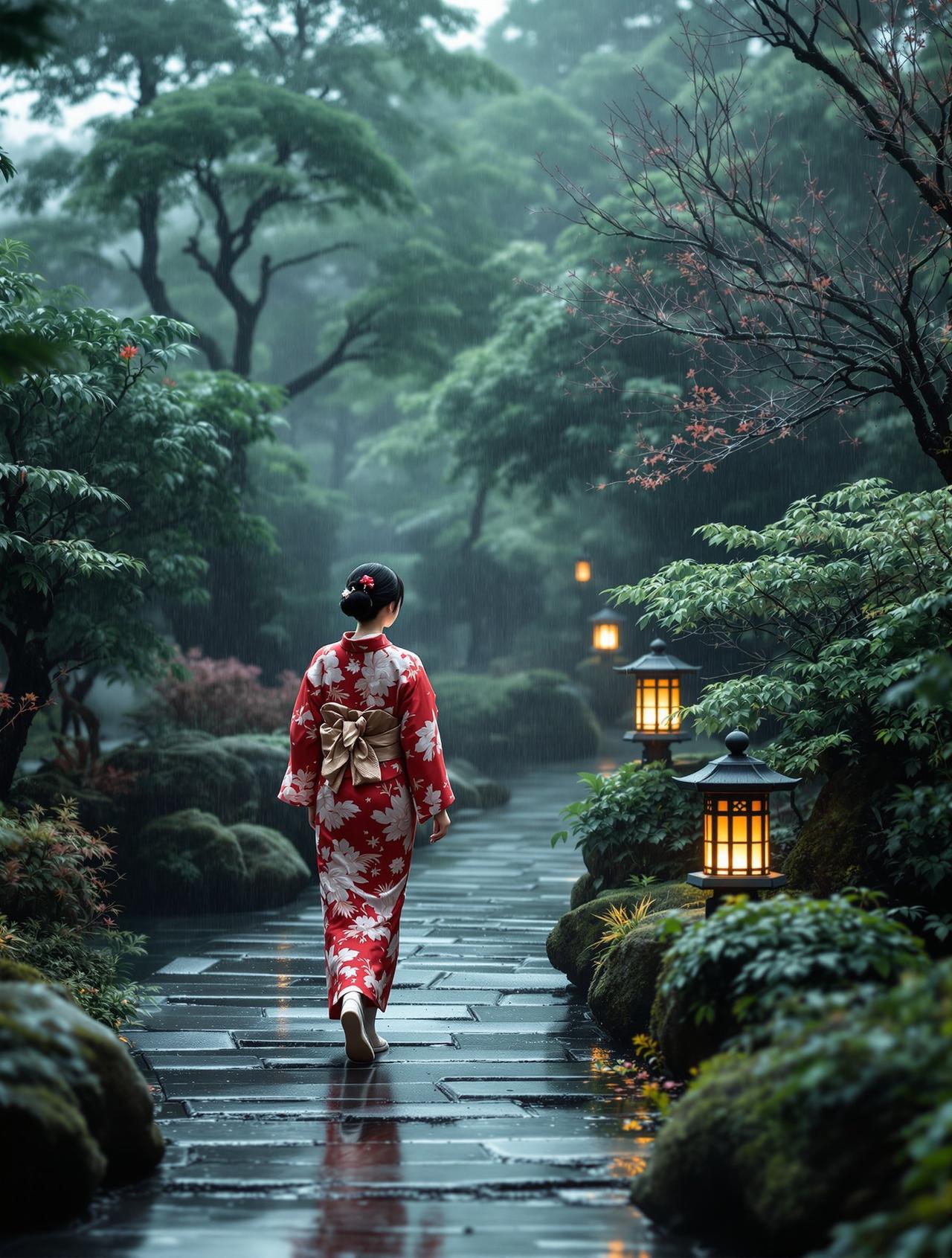 雨后竹林 - 和服清韵 缩略图 2